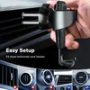 حامل سيارة Gravity للهاتف Air Vent Clip Mount Mobile Cell Stand Bracket Smartphone GPS دعم لـ iPhone 13 12Pro Max Xiaomi Samsung