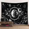 Moon Mountain Night Sky Tapestry Home Decorations Wall Mount Forest Starry Living Room Bedroom Decoration Large Blanket J220804