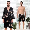 Vêtements de nuit pour hommes Designer de luxe Couple Robes de soie Ensemble 7XL Femmes Peignoir doux Satin Chemise de nuit Hommes Casual Home VêtementsMen's