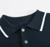 Herrt-shirts designer ny aop jacquard brev stickad tröja under hösten / vinter förvärv av stickmaskin e anpassad jnlarged detalj besättning hals bomull