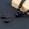 Brins de perles Noir Mat Onyx 108 Perles Bouddha Bracelet Haute Qualité 8 MM Collier Élastique Pierre Naturelle Guérison Méditation Yoga Bijoux La