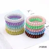 Glitter Metal Punk Hair accessories Coil Ties Rubber Elastic Hair Bands Rope Ponytail Holders Girls Womens Hair Accessoires