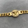 New Designed Bracelets Thick Chain Bangle Women Gold Brass Choker Necklaces Banshee Portrait Pattern 18K Gold Plated Designer Jewelry NL46517507