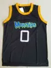 Xflsp Mens Space Jam #0 Alien Monstars Tune Squad Basketball Jerseys Moive Black Alien Stitched Shirts S-XXL