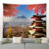 Tapiz Japón Cereza Monte Fuji Tapiz Puesta de sol Paisaje Kanagawa Durmiendo Pa