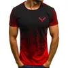 Men s 3d Impressão camiseta dos homens de manga curta Moda redonda pescoço verão casual T 220623