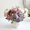 Couronnes de fleurs décoratives QIFU Mini Rose 1 Bouquet Artificielle Fleur De Soie Soutien-Gorge 220823