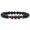 8mm pedra natural frisado fios charme pulseiras elástico pulseira para mulheres homens festa clube artesanal moda jóias