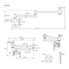 Кухонные смесители Tuqiu Pot Filler Tap стена монтируемый складной гремуемый смеситель для складки одно холодный раковина вращается складной носик Chrome Brasskitchen