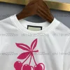 2022ss summer brand deisgner kids tshirts cherry printing girls lovely cotton t shirts short sleeve cotton tops white color size 6121319