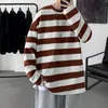 Privathinker Harajuku Striped Tシャツ男性用特大のTEE