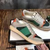 Screener Sneakers Designer Dirty Casual Shoes Beige Butter Women Men Running Sneaker Vintage Leather Fashion Classic Red Green Stripe Shoe Size 35-45