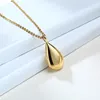 Stainless Steel Water Drop Tear Shaped Pendant Memorial Keepsake Locket Gift Cremation Ash Urn Pendant Necklace Jewelry for Women2740
