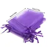 Gift Wrap 10pcs Wedding Thin Mesh Bag Drawstring Design Yarn Pouch Party Solid Color Candy Favor BagGift