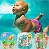 Ohbabyka Baby Swim Diaper Waterproof Adjustable Cloth Diapers Pool Pant Swimming Diaper Cover Reusable Washable Baby Nappies 220720