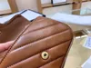 5A Quality Women Medium Leather Shoulder Bags Gold Chain Small Mini Top Handle Crossbody Bag Handbags Designer Fashionbag9988 2023 Lady Marmonts Brown purse