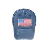 VS Cowboy Hats Trump American Baseball Caps Washed Distressed US Flags Stars Mesh Cap Sunshade Party Hat CCE13689
