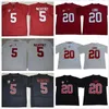 SJ98 NCAA Stanford Cardinal # 20 Bryce Love Jersey Branco Red Home Away Stitched Mens # 5 Christian McCaffrey College Futebol Camisas