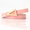 Top Quality women's leather belt classic luxury triangle button Korean fashion versatile dress decorative designer belts wholesale