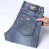 Dünne Jeans für Herren, lockere, gerade, mittlere Taille, Freizeithose für Jugendliche