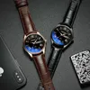 Zegarek LANGLISHI moda codzienna męski zegarek skórzany Top marka luksusowe zegarki wodoodporny Luminous prosty zegarek kwarcowy 220407