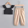 Bear Leader Girls Clothes Set Summer Children Clothing Short Sleeve T-shirt and Print Shorts 2 Pcs Girl Kids Suit 220326