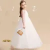 Elegant Girls Party Dress for Wedding Birthday White Lace Teen Bridesmaid Prom Gowns Communion Pageant Children Long Dresses G220428