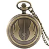 Montres De Poche Antique Bronze Pendentif Collier Montre Chiffres Arabes Complets Cadran Vintage Horloge À Quartz Avec Chandail Chaîne CadeauxPocket WatchesPo