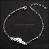 Link Chain armbanden sieraden olifant vlinder armbanden Animal Link Bracelet vrouwelijke roestvrij staal voor vrouwen Accesso D4B