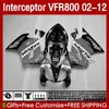 Bodywork For HONDA Interceptor VFR 800 VFR800 RR CC 800RR 02-12 Body 129No.42 800CC VFR800RR 02 2002 2003 2004 2005 2006 2007 VFR-800 08 09 10 11 12 Fairings Grey Repsol