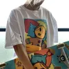 Mens T-shirts T-shirt Hop Drew Short Sleeve Smiling and Womens Girl Gingerbread Man High Street Style Fashion