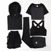 Yoga Outfits Women Gym Clothes Fitness Running Tracksuit Sports Bra Sport Leggings Yoga Shorts Top 5 Piece Set Plus Size M3XL9209685