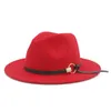 Berretti 100% lana donna uomo cappello fedora con nastro di moda per elegante signora inverno autunno jazz padrino sombrero cap taglia 56-58 berretti Wend22