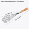 Stainless Steel Manual Egg Beater Tool Handle Cream Stirrer Blending Whisking Beating Stirring Egg Baking Dough Paste by sea