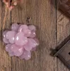 Ornamentos de pedra cristal rosa natural esculpidos 30 * 12mm Coração Chakra Reiki Cura Quartz mineral desmoronou Gemstones Home Decor