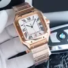 Luxury Square Watches 40 mm Genewa Oryginalne zegarki ze stali nierdzewnej mechaniczne zegarki obudowy Bransoletka Moda męska zegarek na rękę Męskie zegarek MO2883