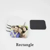 Sublimation Blank Diy Fridge Maignets en bois MDF Réfrigérateur Autocollant Maignants créatifs Gift Transfert de chaleur Rond Rectangle carré Livraison rapide EE