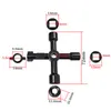 Outils à main multifonctions 4 voies universelles Triangle/clé hexagonale clés clés de plombier Triangle pour armoires de compteurs électriques à gaz purger les radiateurs