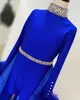 여자 긴 슬리브 대회 드레스 2022 깃털 트림 짧은 로마 오버 스커트 초반 형식 이벤트 마모 스트레치 라이크라 크리스탈 벨트 252a