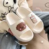 Topselling Dames Slippers Platform Open Teen Zomer Dikke Bodem Non-Slip Animal Print House Slipper Vrouwelijke Schattige Flats Dames Schoenen Designer Parijs