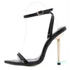 Roman clip toe square head one line sandals women's summer fashion thin heel high-heeled women's shoes