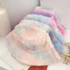 Moda nuovo cappello da pescatore in peluche per donna Ragazza Rainbow Tie Dye Soft Warm Fishman Cap Winter Lady Gifts Colors