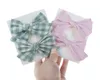 INS cheveux arcs bébé fille Barrettes ensembles 2 pièces/ensemble arc pinces à cheveux Plaid fleur imprimé enfants Clips fête école accessoires