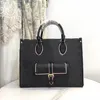 Women Handbag onthego Tote Bag Crossbody Bags Embossed Letter Sprayed Grained Leather Shoulder Bags Removable Adjustable Strap Inside Zip Pocket Wallet