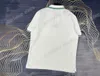 22ss Uomo Designer magliette tee Strip ricamo manica corta girocollo Streetwear bianco nero xinxinbuy XS-L