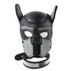 Máscara de perro de moda Cachorro Cosplay Cabeza completa para juego de rol de goma de látex acolchado con orejas 10 colores 220523