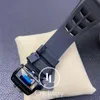 Zegarki Designer na rękę luksusowe męskie zegarek mechaniczny oryginał 011 RM11-03 Flyback Chronograph Black Fucked Carbon Case na gumowym pasku 4Q7Q