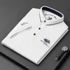 Haut de gamme designer coton mode brodé polo hommes été décontracté coréen à manches courtes t-shirt revers tendance hommes 220606