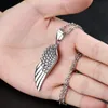 Pendant Necklaces Angel Wing Necklace For Men Women Stainless Steel Punk JewelryPendant Heal22