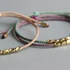 Charme bracelets Bouddhisme easttisan fait à la main les perles de cuivre tibétain châces amitié couple couple bracelet cire de cire de cire de cire